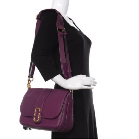 Purple Leather Crossbody Bag - Picture 9 of 10